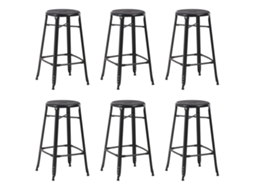 Bar Stool, Bar Stools Vidaxl Preto Metal (n/a)