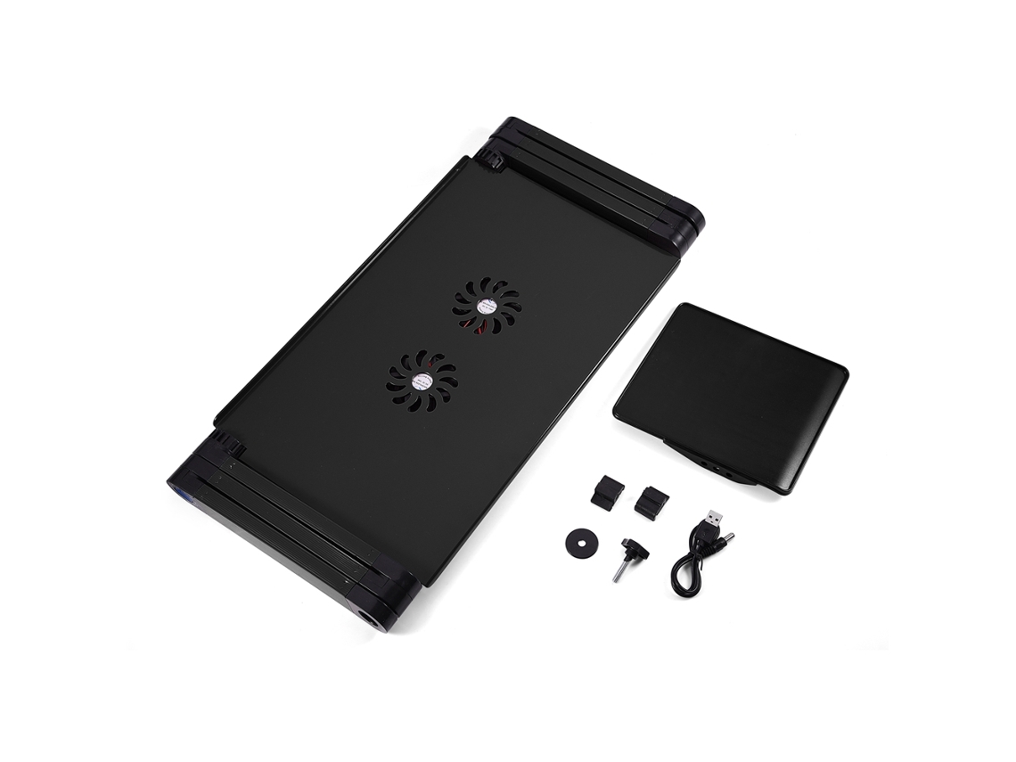 Mesa Para Notebook Com Resfriamento (ajustável 360° Com Resfriamento De Doble Ventoinha)
