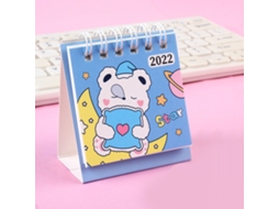 Calendário De Escritório Pequeno 2022 Mini Design Exquisito Urso Azul Giratório Estável