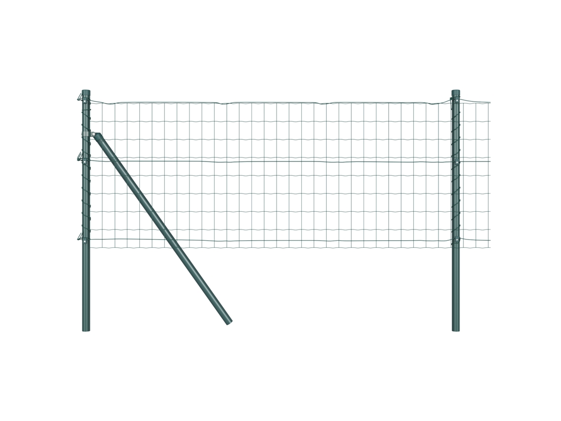 Conjunto 1 Cerca Externa Vidaxl Verde Aço (10 X 0,6 M)