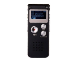 Gravador De 8 Gb Com Microfones Duplos Sensíveis Para Reprodução De Mp3, Usado Para Entrevistas Em Reuniões De Curso Yizhood (preto)