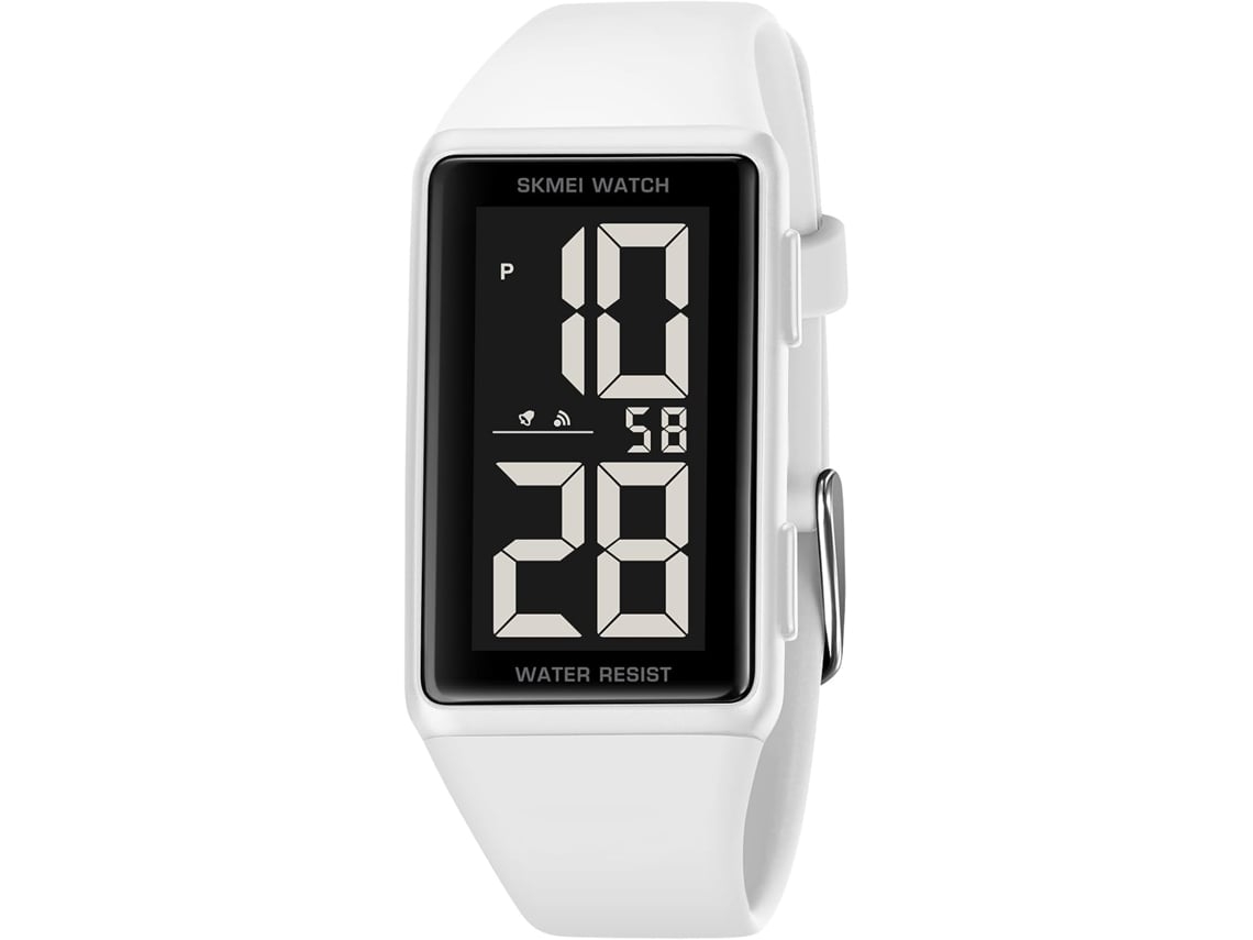 Relógio Digital com Bracelete de Silicone com Data e Luz Led para Homem e Mulher