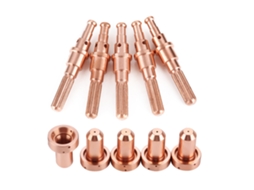 Conjunto de 5 eletrodos 9-8215 e 5 bicos 9-8210 para tocha de plasma Thermal Dynamics SL60/100.