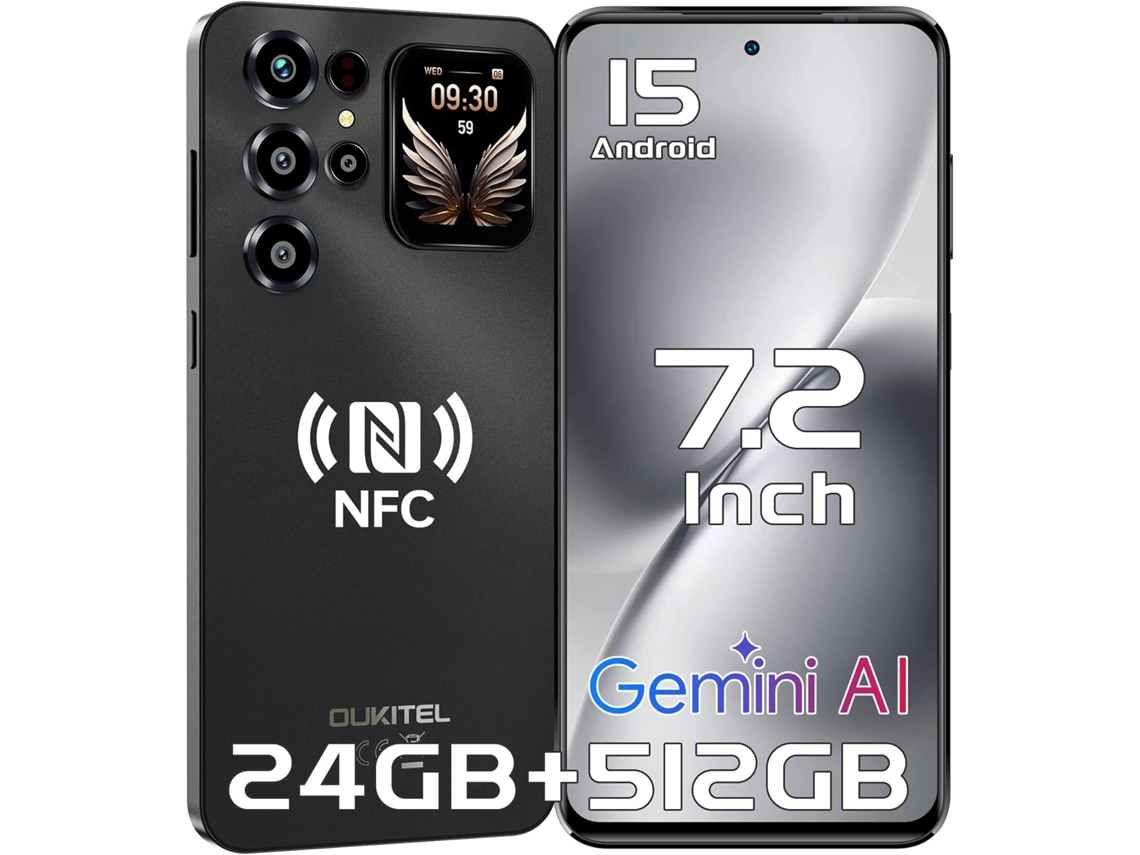 Smartphone Oukitel C68 Plus 24gb 512gb 7,2 Polegadas 120hz 6000mah 64mp Android 15 Nfc Dual Sim 4g, Preto