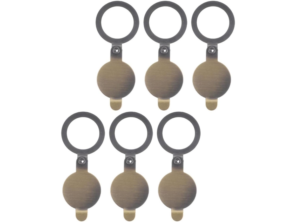 Conjunto De 6 Peças Placas Cobre Para Olho Mágico Em Portas Entrada, B