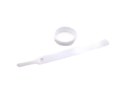 Cinta de Cierre Rápido 145x12mm para Cabos, Reutilizável, Branco S/MARCA