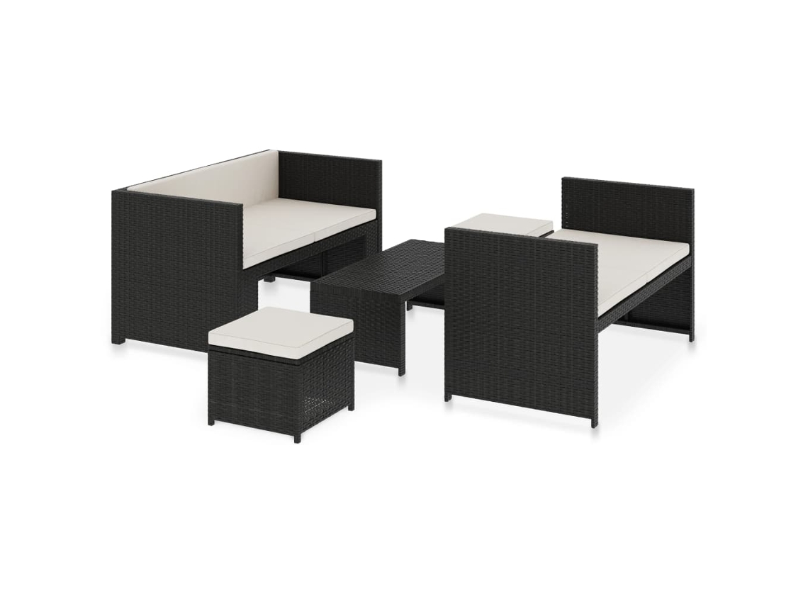 Outdoor Furniture Set, Outdoor Furniture Sets Vidaxl Preto Rattan / Vime (n/a)