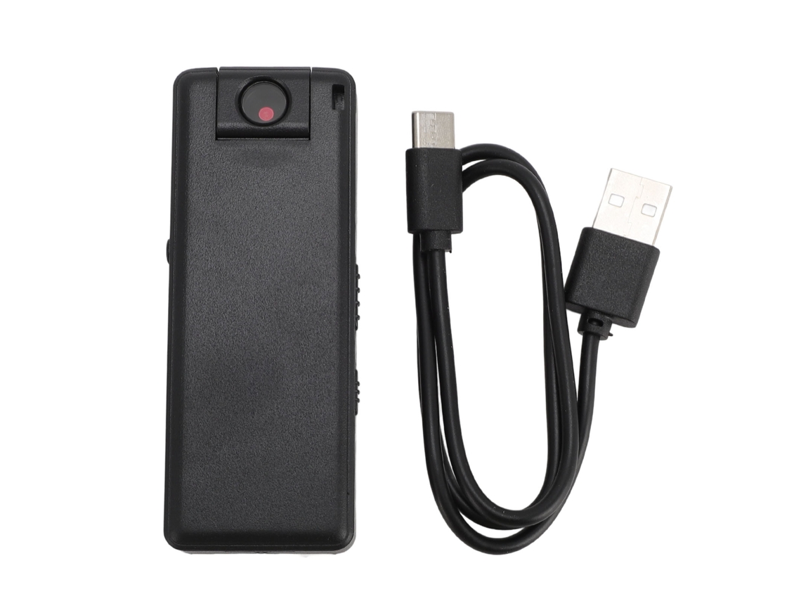 Câmara Corporal Portátil 1080p Com Clip Magnético, Lente Giratória De 180°, Ângulo Amplio E Bateria De 1000mah