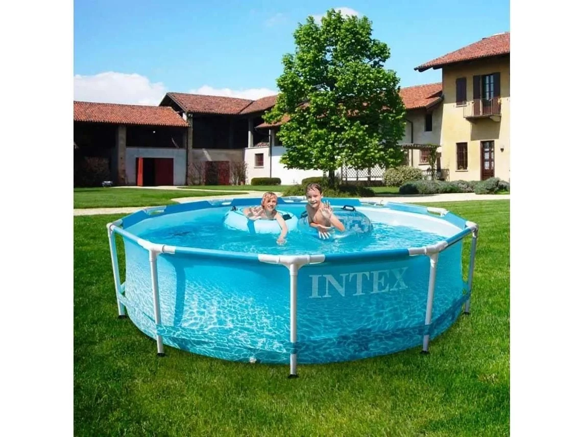 Piscina Tubular INTEX Redonda Beachside com Bomba de Filtro (4.485 L - PVC - 305x76 cm)