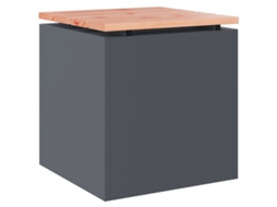 Banco De Jardim Vidaxl Antracite Douglas Maciço (40 X 40 X 43 Cm)