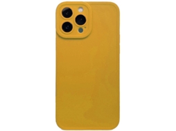 Capa para iPhone 13 Pro Max 6.7 polegadas em silicone Morandi sólido com proteção de câmera para mulheres Amarela Brilhante Xwe S/MARCA
