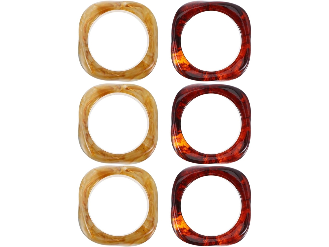 De 6 Pulseiras Grossas E Irregulares De Acrílico, Com Design Geométrico Amplo, Joias Da Moda.