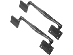 Magiclulu Industrial Conjunto De 2-puxadores Portão Em Metal Preto 9, 65-polegadas, Design Com Base Quadrada Para Portas