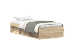 Bed Frame, Bed Frames Vidaxl Marrom Madeira Processada (90 X 190 Cm)