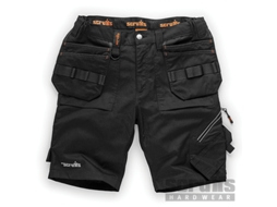 SCRUFFS T55657 Pantalón Corto para Mujer de Bolsillos Con Funda Trade Flex Color Negro