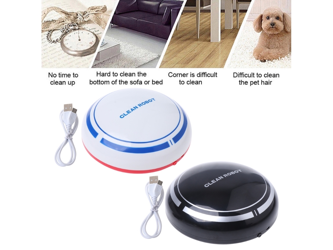Robô inteligente recarregável USB automático aspirador de pó limpador de chão com sucção arrebatadora