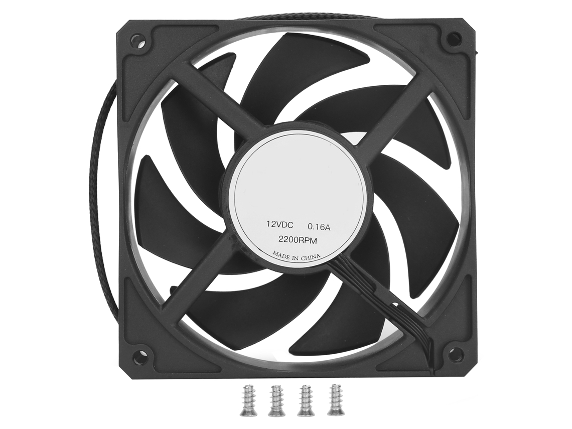 Ventoinha De Chassi Com Alto Volume De Ar, Baixo Ruído, Resfriamento Por Água, Levitação Magnética F120-a 2200 Rpm Preto
