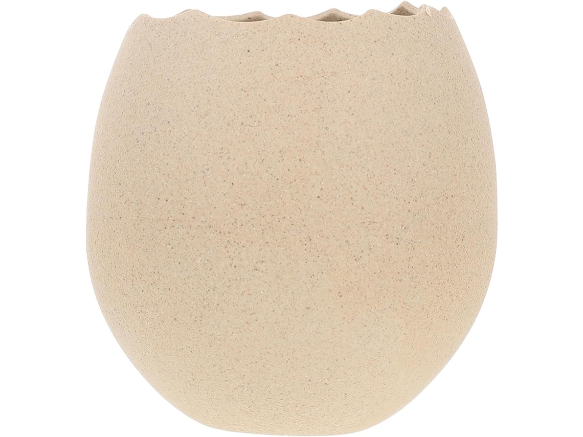 Tigela De Sobremesa/vaso Decorativo Grande Em Cerâmica No Formato De Casca De Ovo