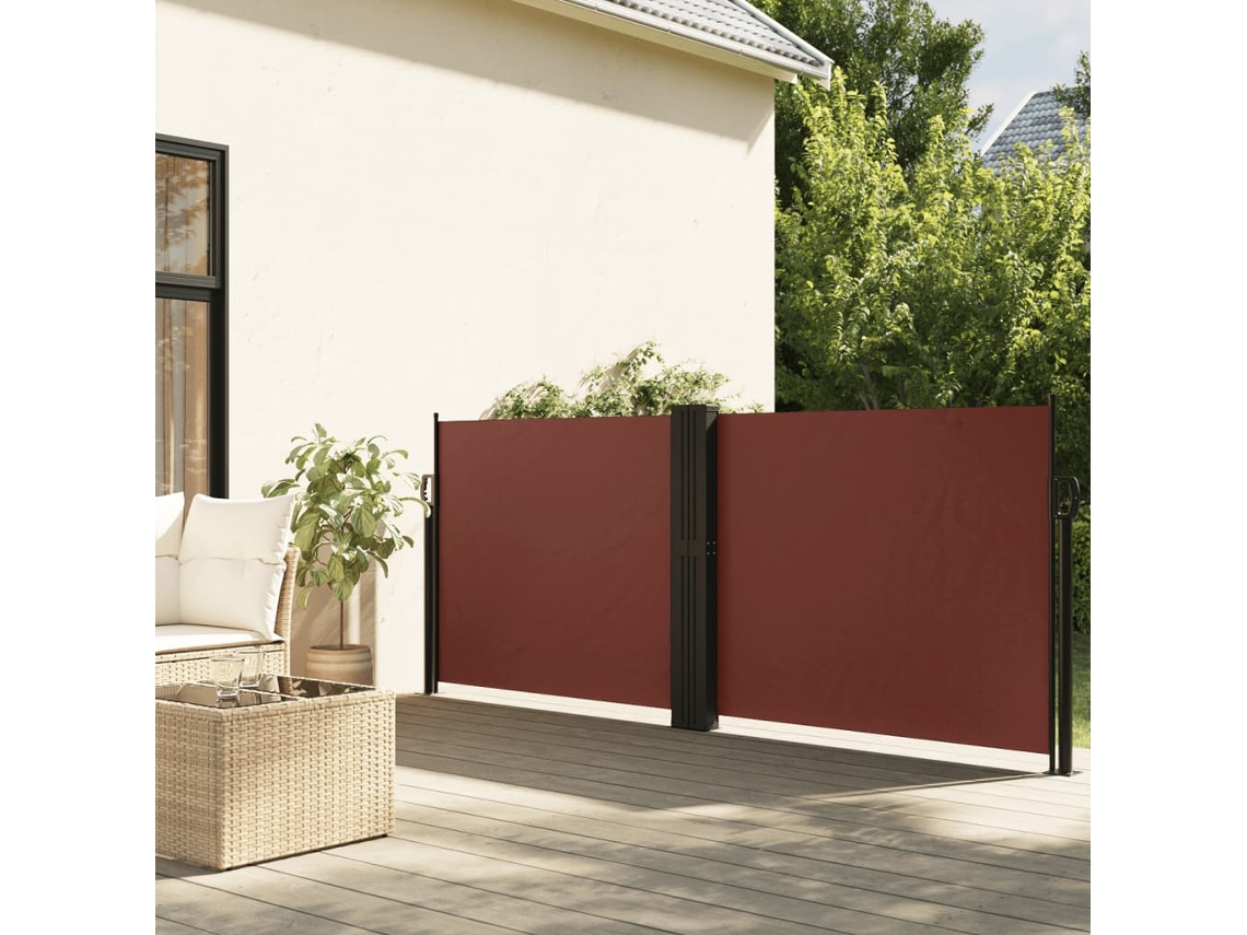 Vidaxl Toldo Lateral Retrátil 140x600 Cm Castanho