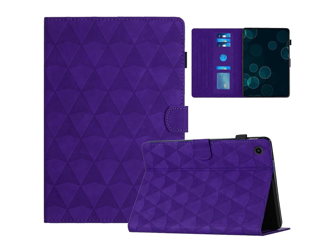 Capa de couro com relevo de diamante Webake para tablet inteligente