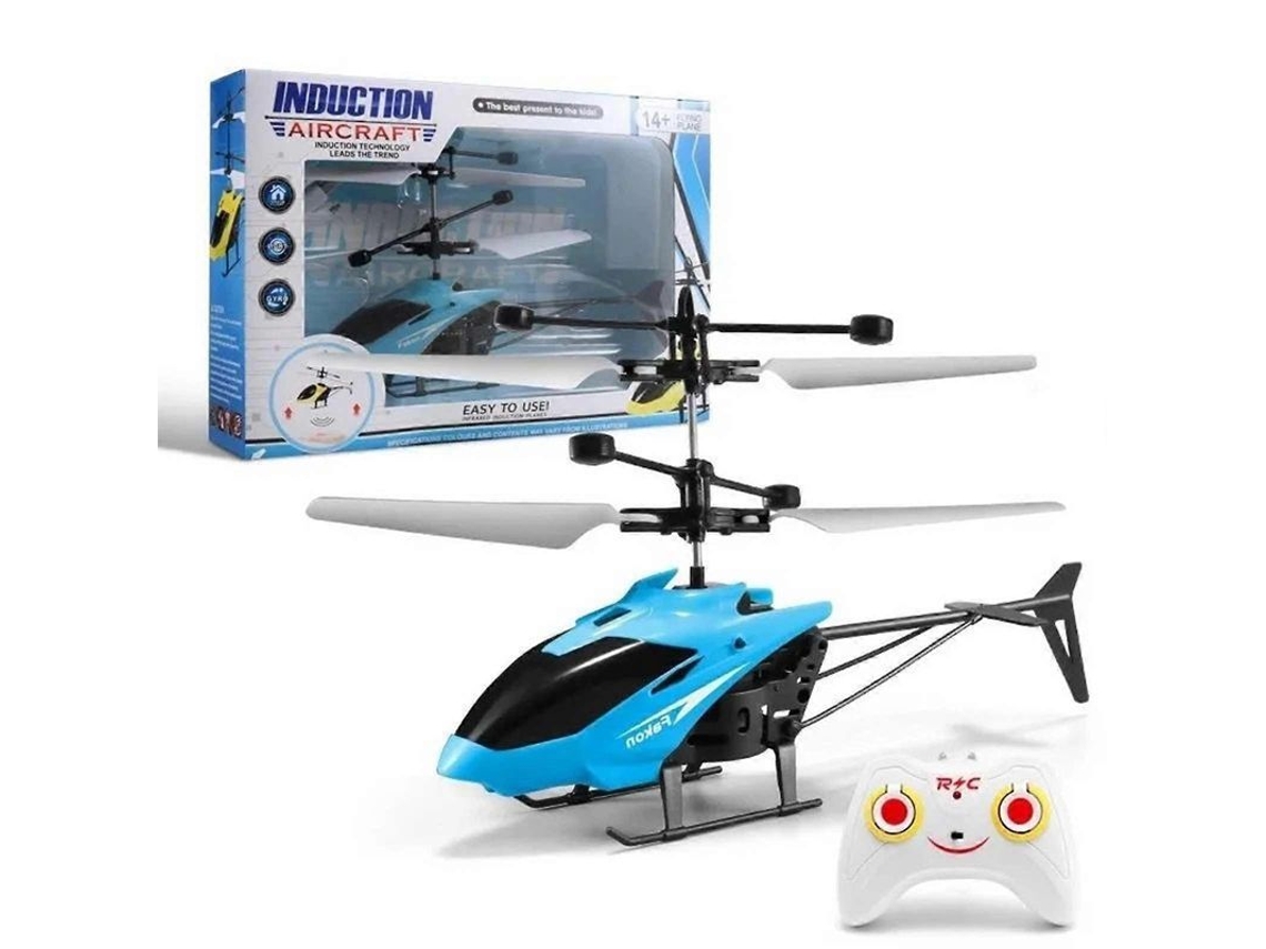 2026 helicóptero de Controle Remoto para Crianças e Adultos com Giro, 30 Min de Voo, Indoor, 3.5 Canais, Luz Led, Velocidade Alta/baixa Azul