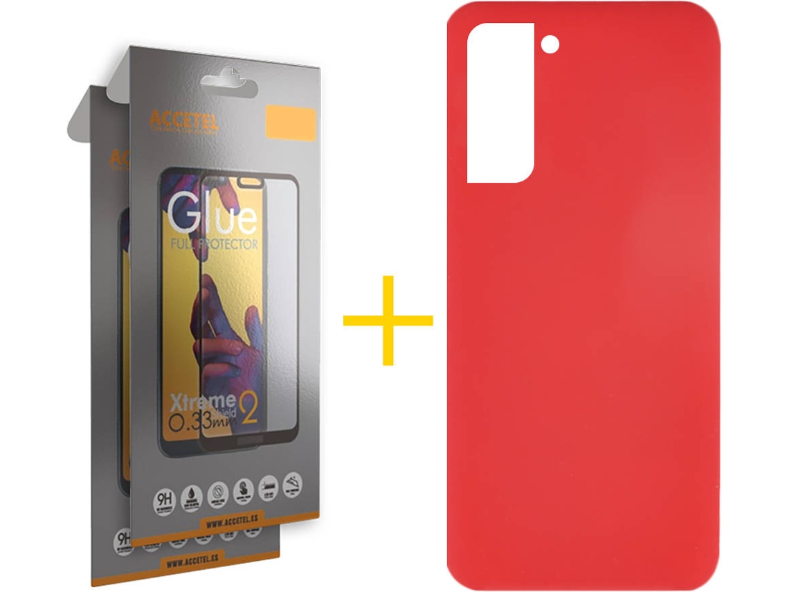 Capa + 2 Películas para Samsung Galaxy S22 Plus 5G ACCETEL Vermelho