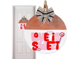 Decorações De Porta Para O Dia Dos Namorados | Placa De Boas-vindas De Madeira Para |
