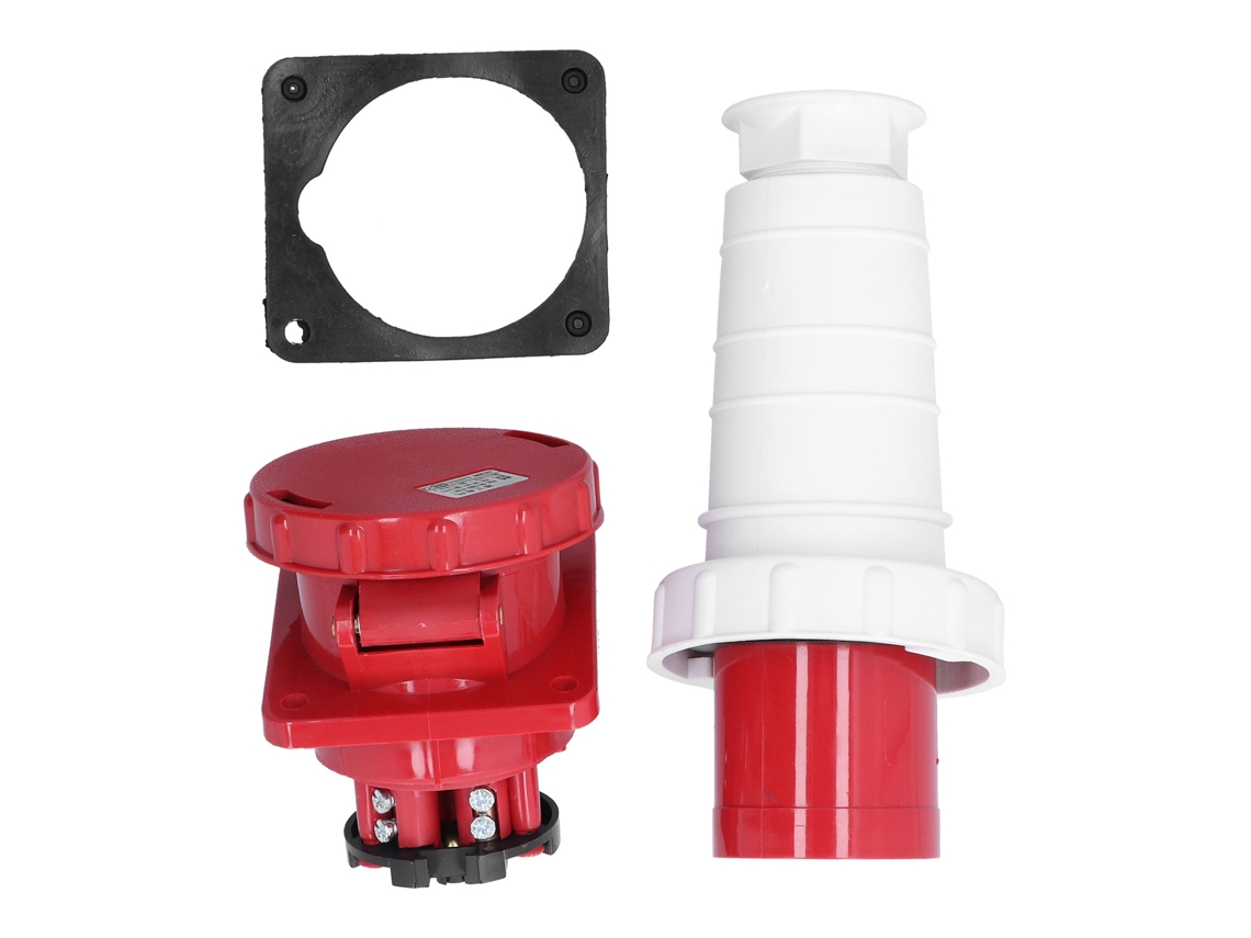 Laxiscreed Ficha De Energia Industrial Trifásica 5 Pinos Ip67 63a Resistente À Água