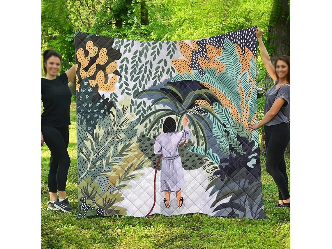 Colcha Acolchoada Fansu Capa de Cama Cobertor para Ar Condicionado Edredom Conjunto Sofá com Estampa Tema Artí