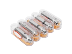 Conjunto de 5 Apitos Ultrassônicos GOKOCO de aço inoxidável com cordão e caixa de armazenamento