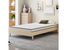 Colchão Com Molas 90×200 Cm Espessura 10 Cm Firmeza H3, Módulos Ergonómicos Que Aliviam As Costas, Colchão Enrolado