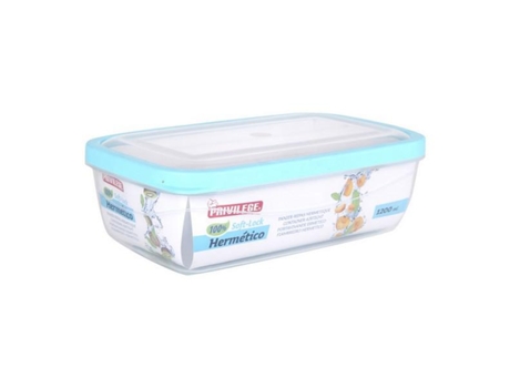 Lancheira Hermética  Retangular Transparente - 1800 ml