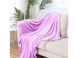 Manta de Flanela Lã Fansu Cor Sólida Microfibra Macia e Quente para Outono Inverno Colcha Fofa Quarto Ou Sofá