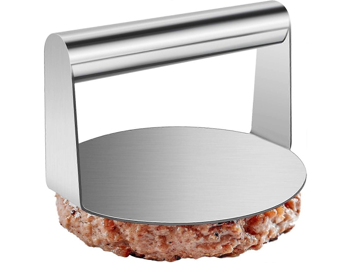 Prensa para hambúrguer em aço inoxidável 304, 14 cm, antiaderente, para prensar, grelhar e acessório de cozinha.