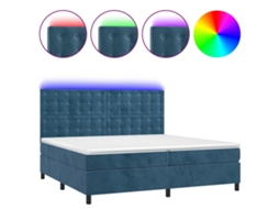 Box Spring Bed, Box Spring Beds Vidaxl Azul Veludo (200 X 200 Cm)