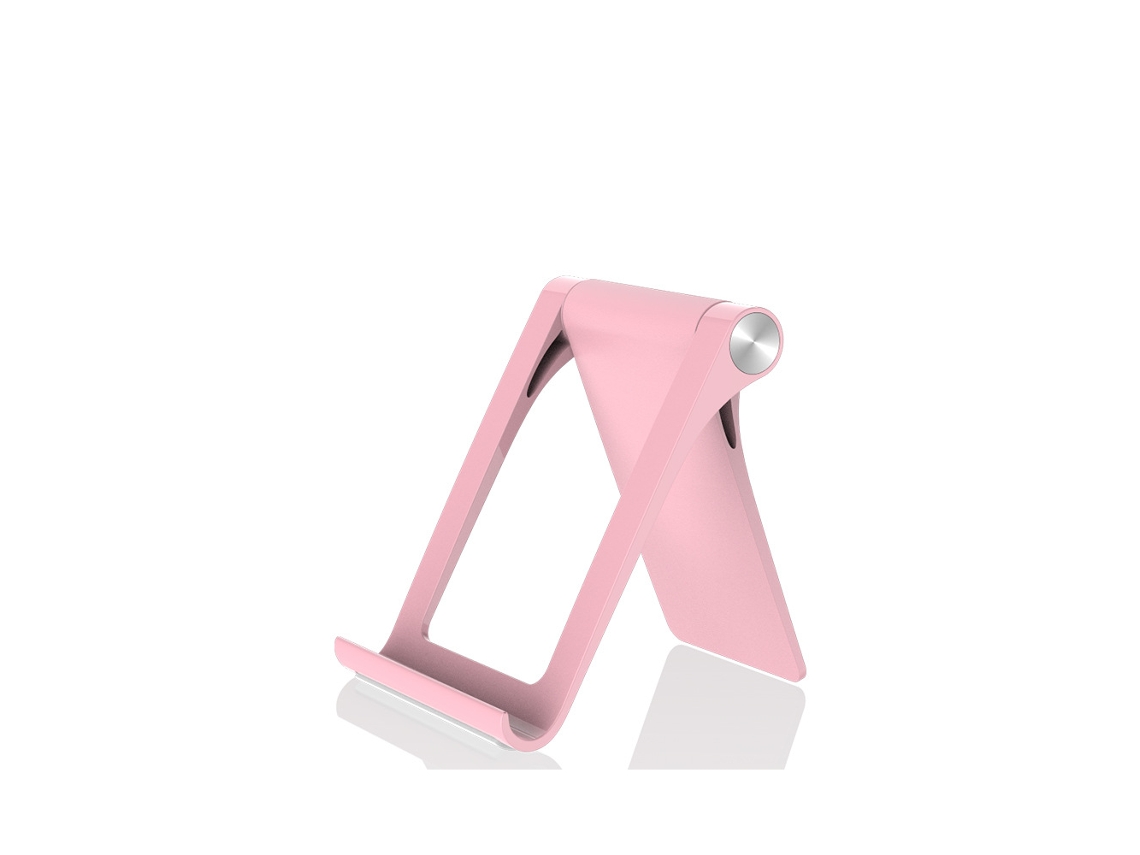 Suporte De Mesa Para Celular E Tablet Com Ângulo Ajustável, Rosa.