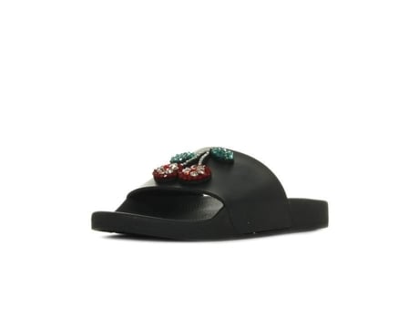 Sandálias De Mulher Thewhitebrand Cherrys Slip On Preto (36)