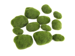 12 pedras de musgo artificial para jardim e bonsai