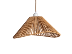 Candeeiro Suspenso Papel Trançado Mikah Ø450 Natural LEDKIA