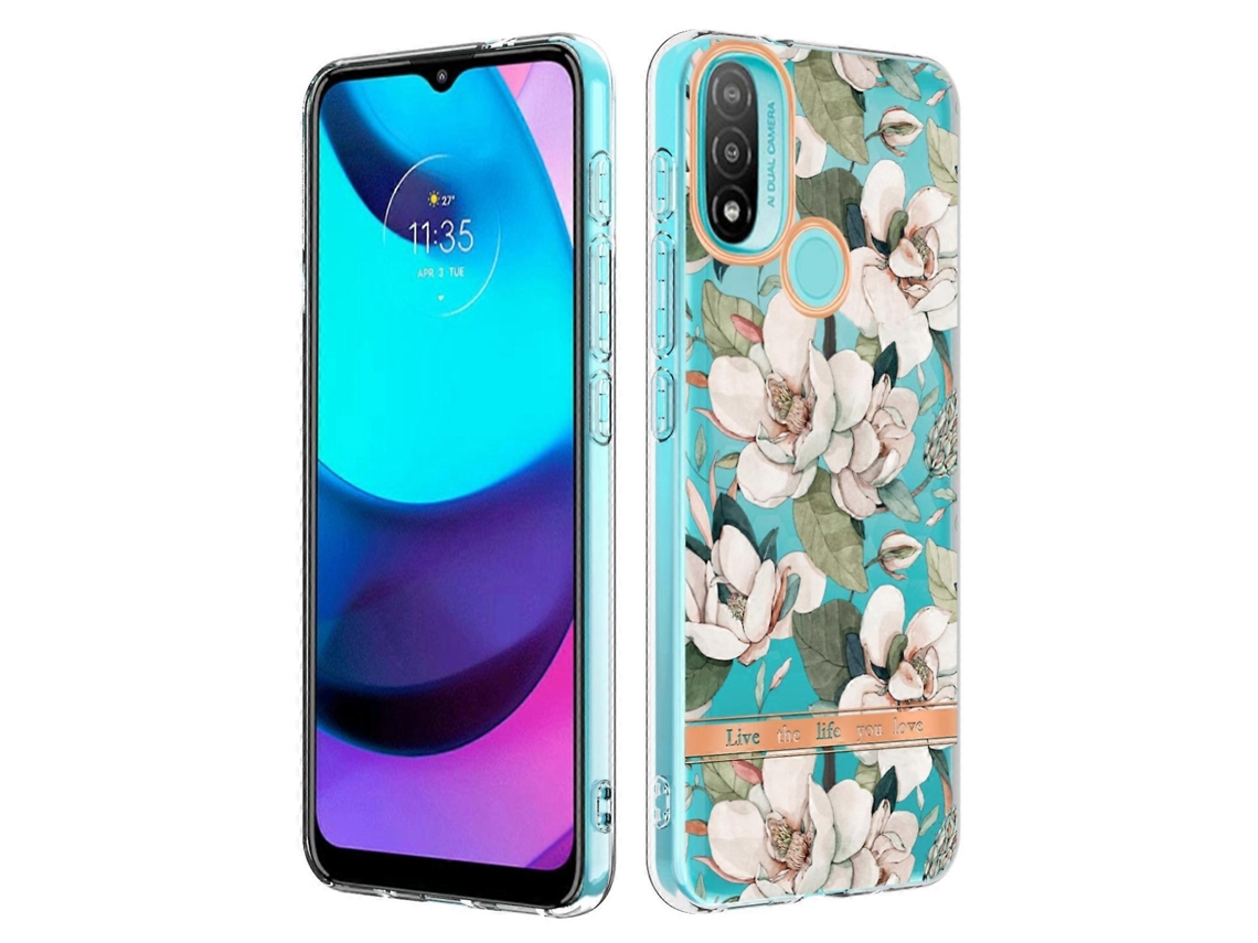 Capa De Celular Imd Tpu Da Série Flores E Plantas Para Motorola Moto E20 / E30 / E40