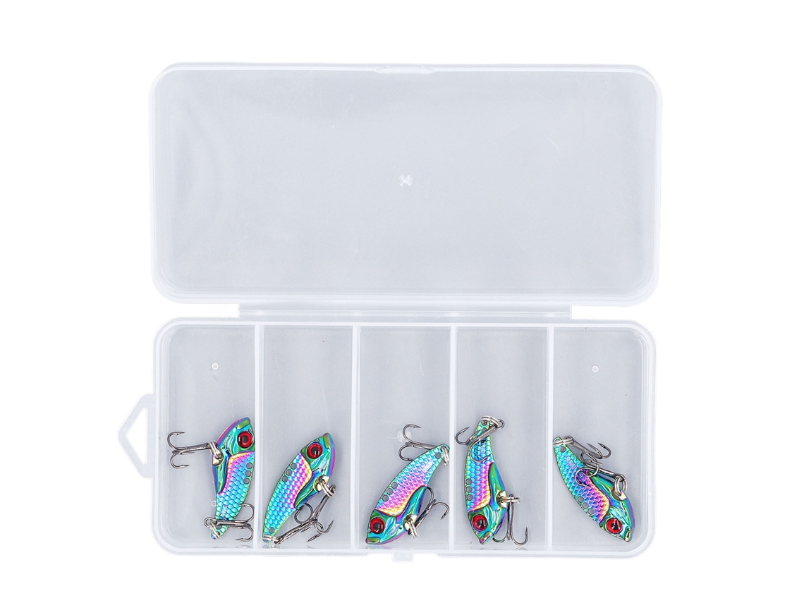 Isca de Pesca Metal Multifuros com 2 Anzóis 3.5g