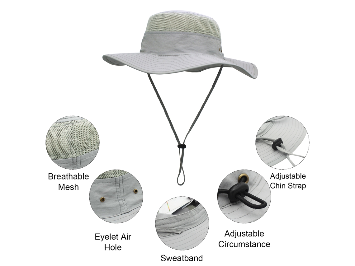 Chapéu de Sol Uv Proteção Plegável para Pesca Trekking Camping