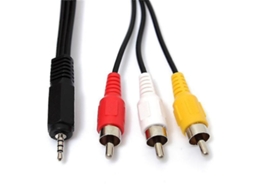 Cabo De Saída De Áudio E Vídeo Av Com Conector Macho De 2,5 Mm Para 3 Conectores Rca Macho De 1,5 M/1,2 M Aquaforge (ws29307)