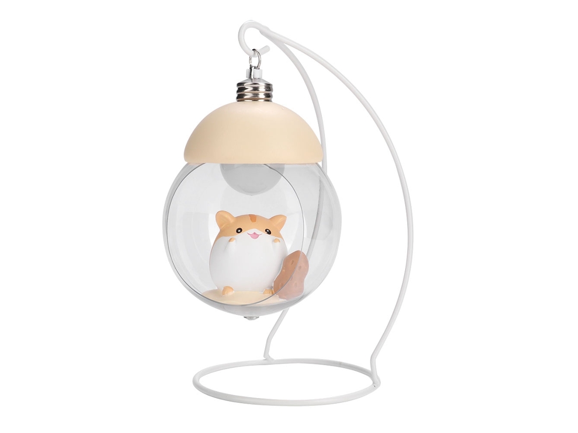 Luz Noturna Hamster Cartoon Cesto Pendente Amarelo