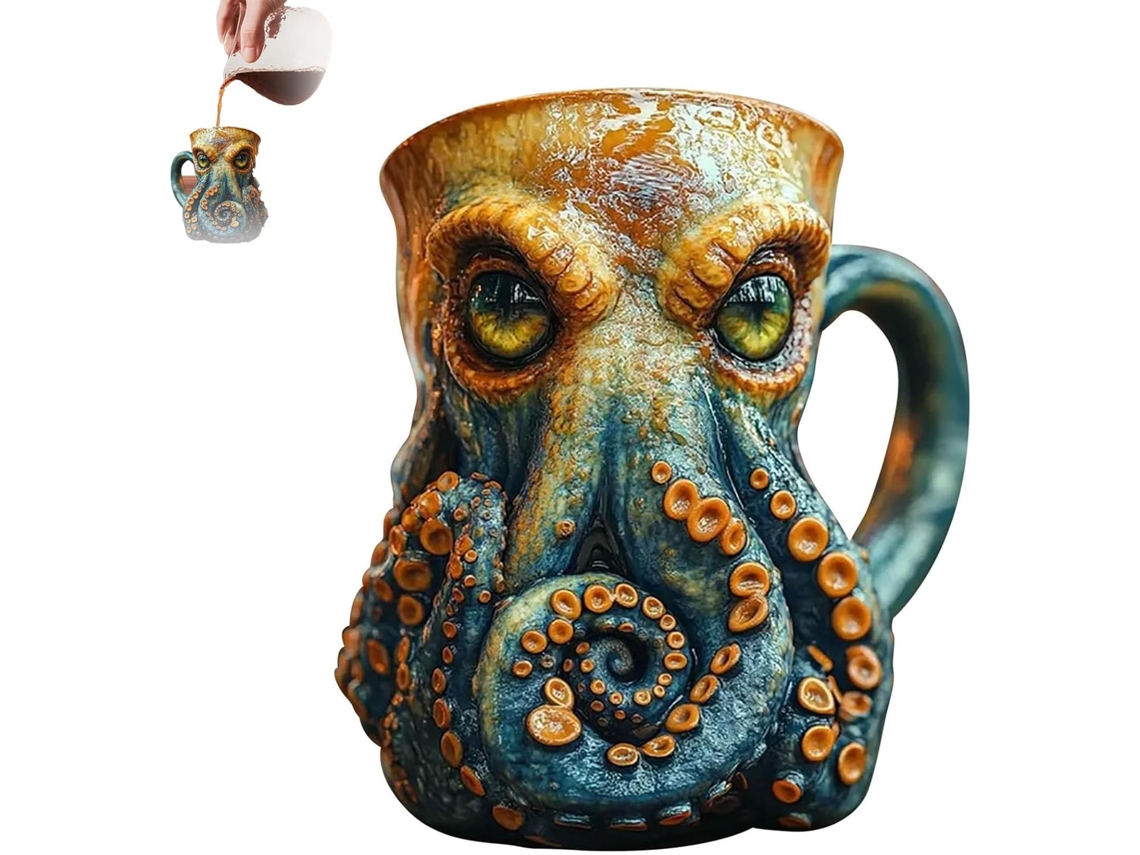 Caneca de Cerveja Polvo Pirata, Design 3d, Item Colecionável AQUAFORGE