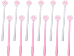 Stobok Conjunto De 12 Canetas Gel Com Desenho Gato, Para Assinatura,