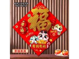 Laxiscreed Adesivo De Porta 3d Fu Character Nf03 Happiness 40 Para Decoração De Portas