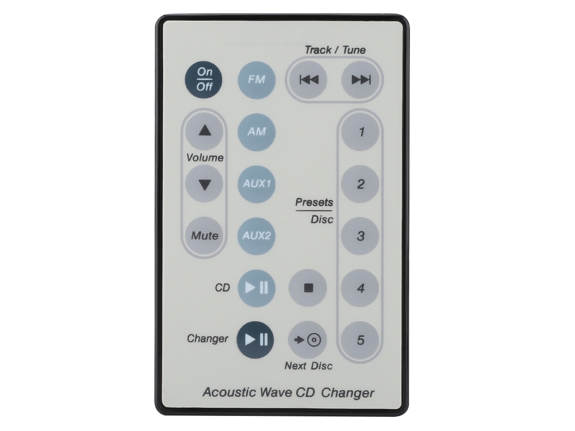 Aetheria controle Remoto Substituto para Sistema de Player Multidiscos A3 com Design Resistente e Botões Grandes