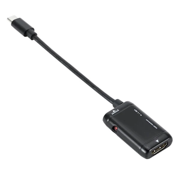 Cabo Conversor Compacto de Sinal Estável Abs Tipo c para Hdmi, Alta Definição Celular. AQUAFORGE