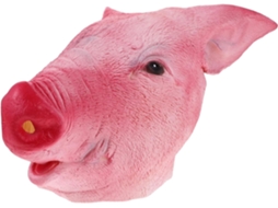 Máscara De Porco Rosa Em Ps E Poliéster Para Carnaval E Dança Hip-hop, Acessório.